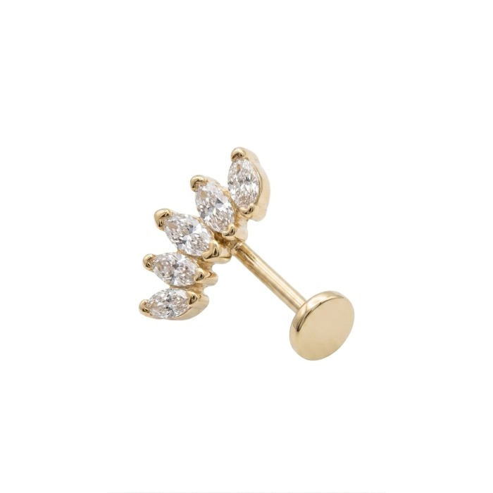 pırlanta taşlı altın piercing 