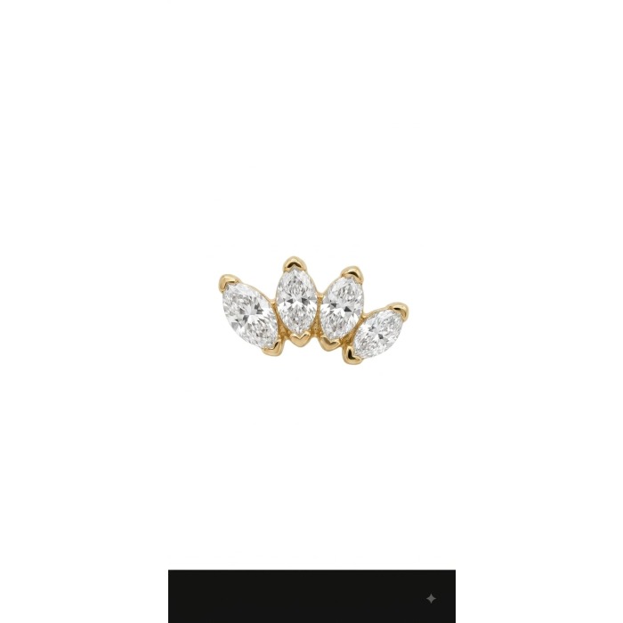 pırlanta taşlı altın piercing 