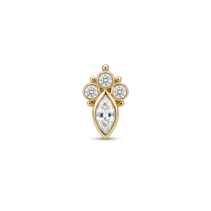 pırlanta taşlı altın piercing 