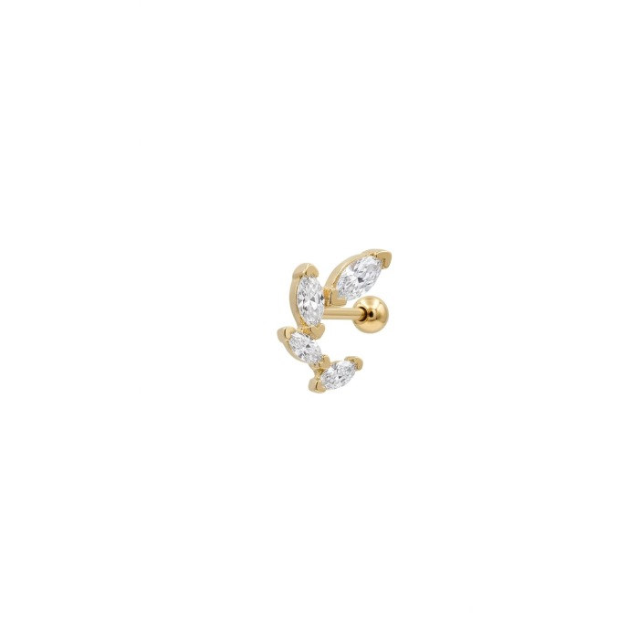 pırlanta taşlı altın piercing 