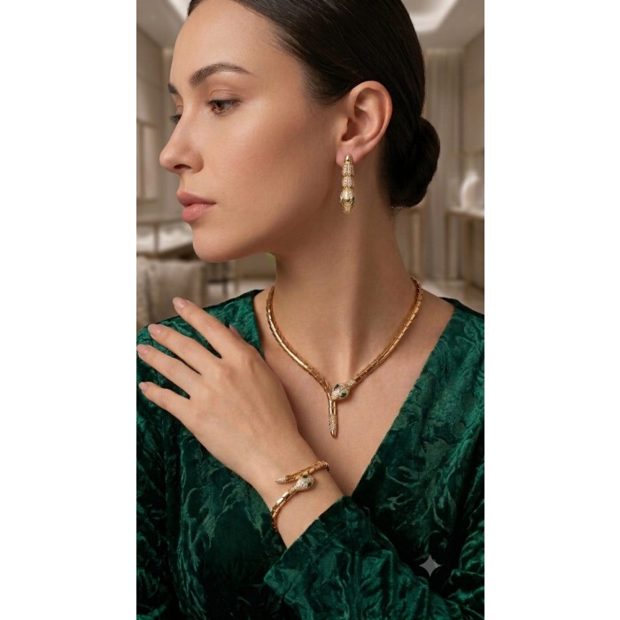 yılan model altın takı seti